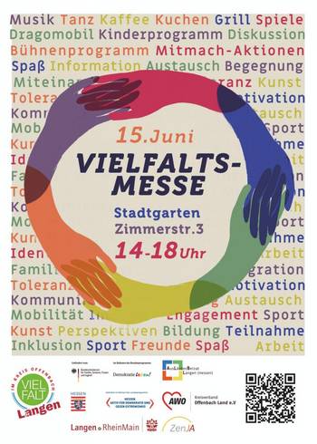 plakat vielfaltsmesse stadtgarten 15.06.2024 © Demokratie Leben - Vielfalt in Langen